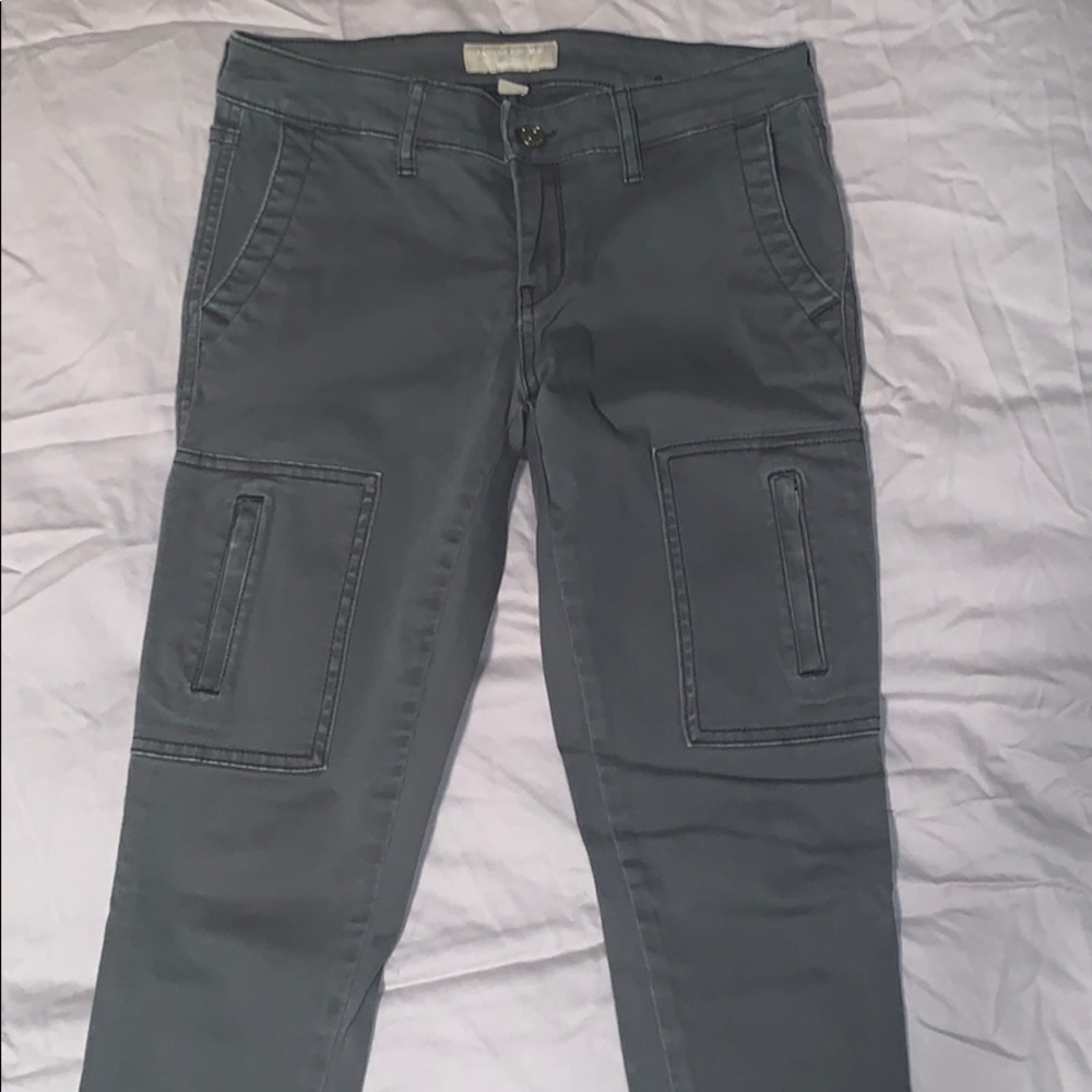 Banana Republic dark grey skinny cargo pants